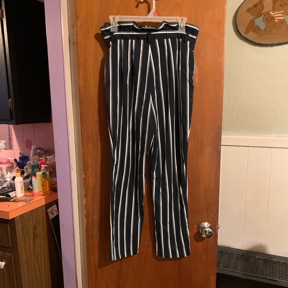 H&M high waisted striped pants sz 8 - Picture 3 of 7